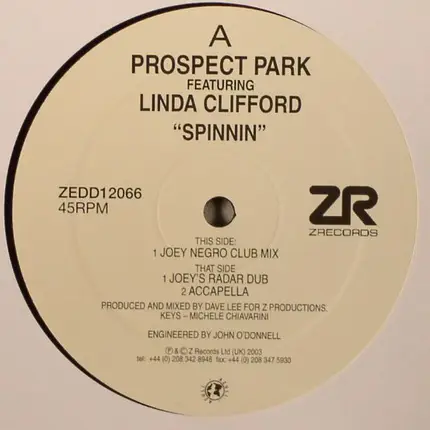Prospect Park Featuring Linda Clifford - Spinnin