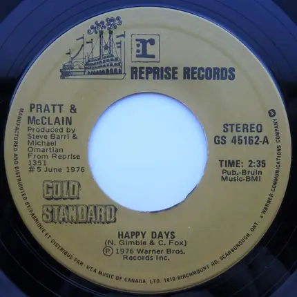 Pratt & McClain / John Sebastian - Happy Days / Welcome Back