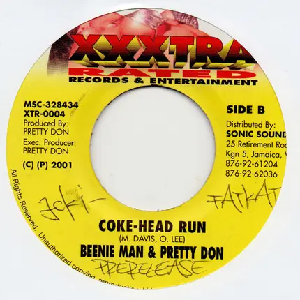 Pretty Don , Beenie Man - Coke-Head Run