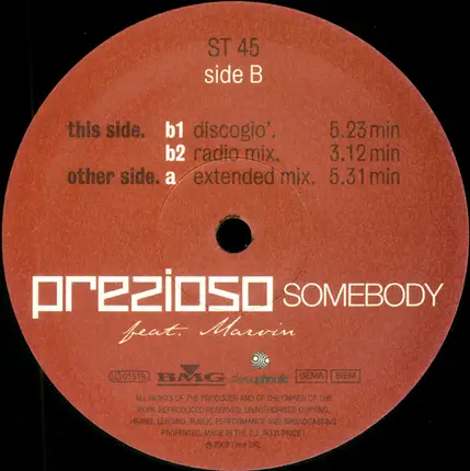 Prezioso Feat. Marvin - Somebody