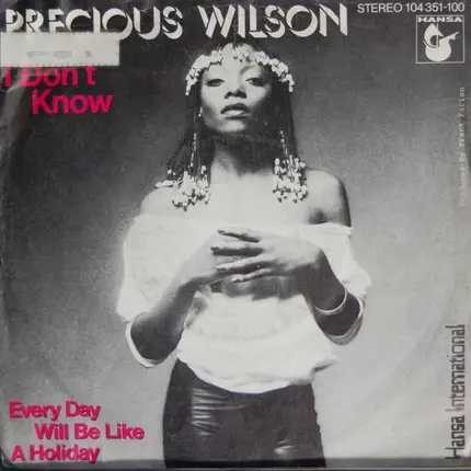 Precious Wilson - I Don't Know (Long Version)
