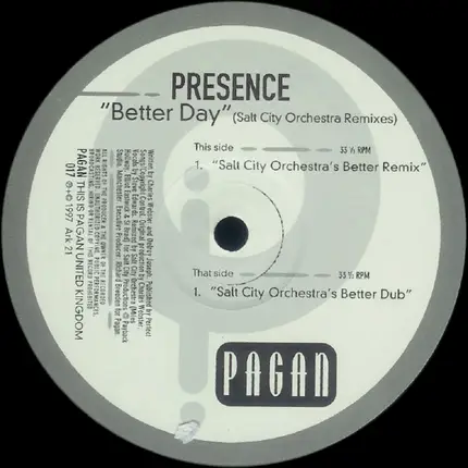 Presence - Better Day (Salt City Orchestra Remixes)