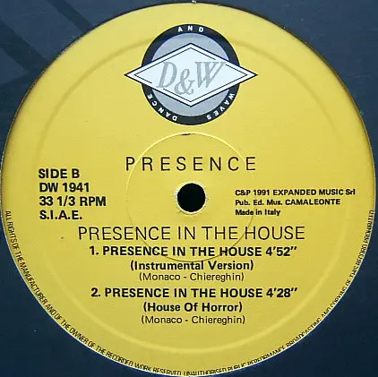 Presence - Presence In The House