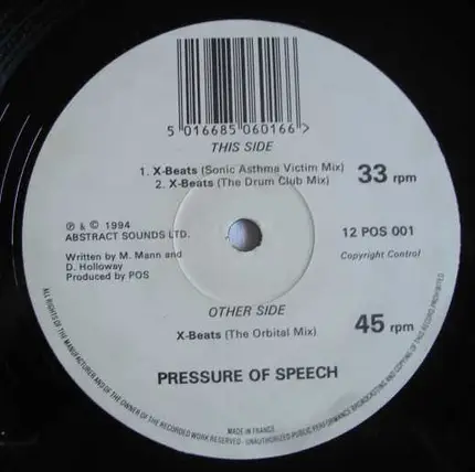 Pressure Of Speech - X-Beats