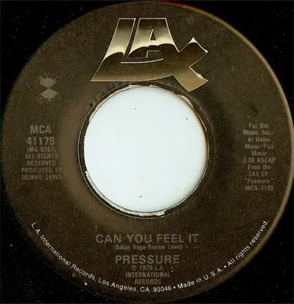 Pressure - That's The Thing To Do / Can You Feel It