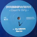 12inch Vinyl Single - Presswerk - Don't Cry - Blue Transparant