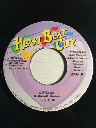 Prestige / Black Mice - A Wha So / Marcia Marcia
