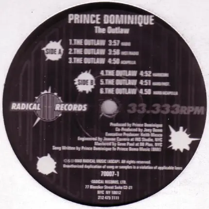 Prince Dominique - The Outlaw