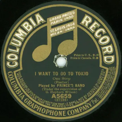 Prince's Band - I Wonder What Will William Tell / I Want To Go To Tokio