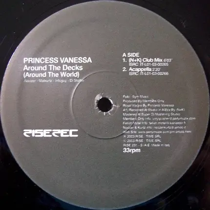Princess Vanessa - Around The Decks (Around The World)