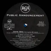12inch Vinyl Single - Public Announcement Feat. MZ Lelee - John Doe - Black labels