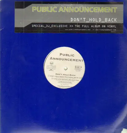 Public Announcement - Don't Hold Back