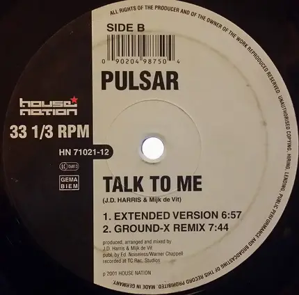 Pulsar - Talk To Me