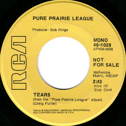 Pure Prairie League - You're Between Me / Tears