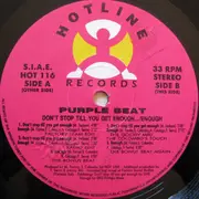 12inch Vinyl Single - Purple Beat - Don't Stop Till You Get Enough ... / Enough