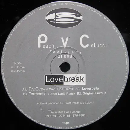 PVC Featuring Irena - Lovebreak