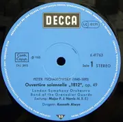 LP - Tchaikovsky - Ouvertüre 1812 / Capriccio Italien / Slawischer Marsch