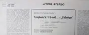 LP - Pyotr Ilyich Tchaikovsky , Boston Symphony Orchestra / Charles Munch - 'Pathétique' Symphony