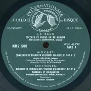 10'' - Tchaikovsky / Bach / Mozart / Beethoven - Casse-Noisette / Toccata Et Fugue En Ré Mineur / Concerto De Piano En Mi Bémol Majeur / Marche Et Choeurs Des Ruines D'Athènes - Mono