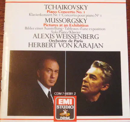 Pyotr Ilyich Tchaikovsky / Modest Mussorgsky / Alexis Weissenberg , Herbert von Karajan - Piano Concerto No.1 / Pictures At An Exhibition