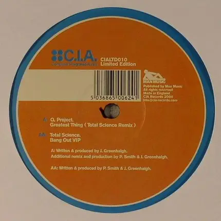 Q Project / Total Science - Greatest Thing (Total Science Remix) / Bang Out VIP