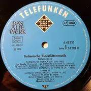 LP - Quadro Hotteterre - Italienische Blockflötenmusik . Italian Recorder Music . Musique Italienne Pour Flûte À Bec