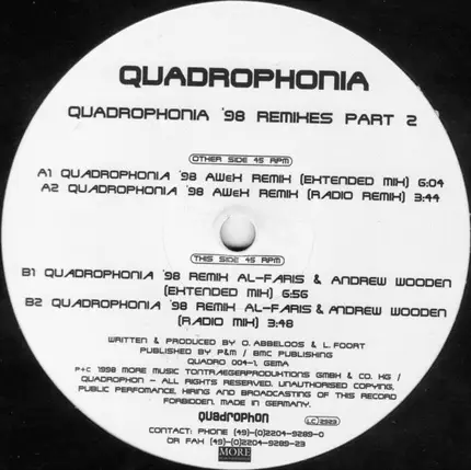 Quadrophonia - Quadrophonia '98 (Remixes Part 2)