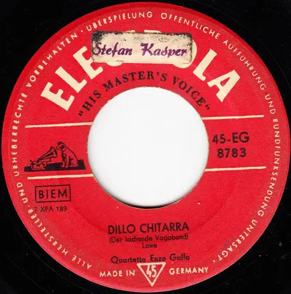 Quartetto Enzo Gallo - Lazzarella / Dillo Chitarra (Der Lachende Vagabund)