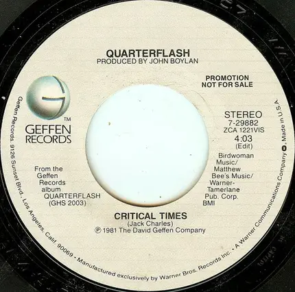 Quarterflash - Critical Times