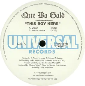 Que Bo Gold - This Boy Here