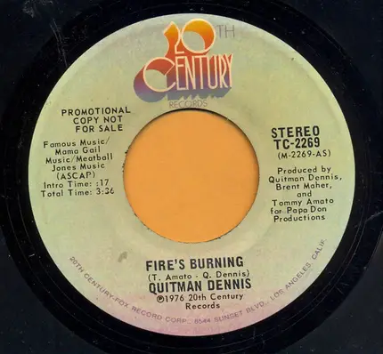 Quitman Dennis - Fire's Burning