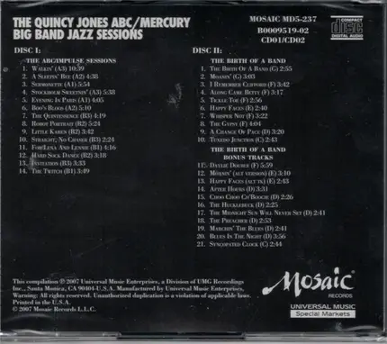 Quincy Jones - The Quincy Jones ABC/Mercury Big Band Jazz Sessions