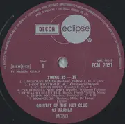 LP - Quintette Du Hot Club De France - Swing '35-'39