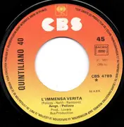 7inch Vinyl Single - Quintiliano 40 - L'Immensa Verità / Finalmente Tu