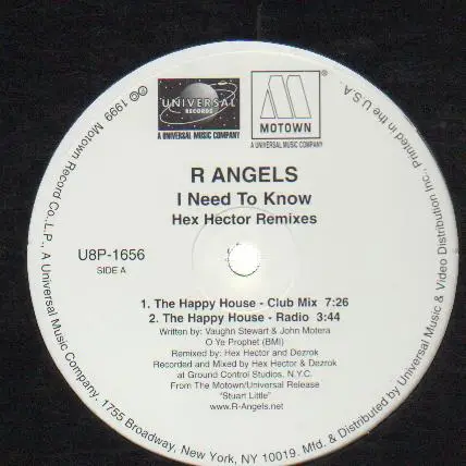 R Angels - I Need To Know (Hex Hector Remixes)