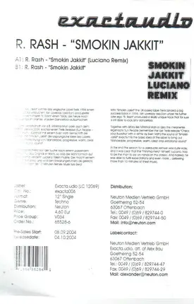 R. Rash - Smokin Jakkit (Luciano Remix)