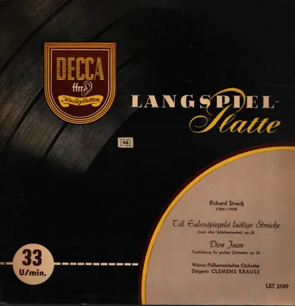 R. Strauss - Till Eulenspiegels Lustige Streiche, Symphonic Poem Opus 28 / Don Juan, Symphonic Poem Opus 20