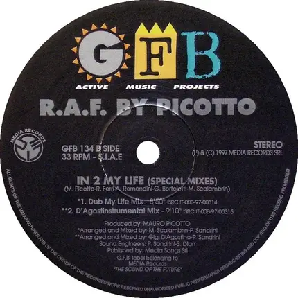 R.A.F. By Picotto - In 2 My Life (Special Mixes)