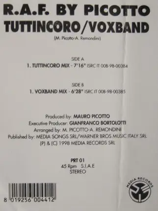 R.A.F. By Picotto - Tuttincoro / Voxband