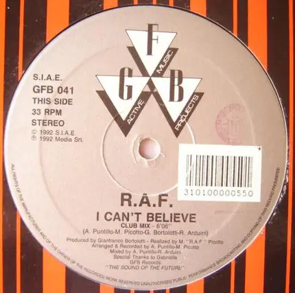R.A.F. - I Can't Believe