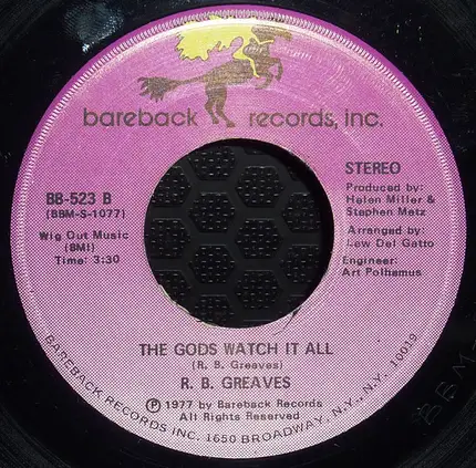 R.B. Greaves - Who's Watching The Baby (Margie) / The Gods Watch All