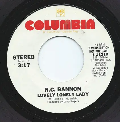 R.C. Bannon - Lovely Lonely Lady