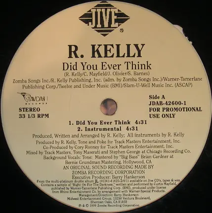 R. Kelly - did you ever think