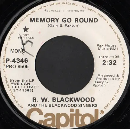 R.W. Blackwood & The Blackwood Singers - Memory Go Round