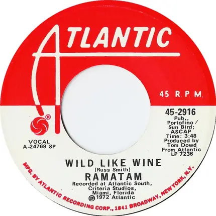Ramatam - Changing Days / Wild Like Wine