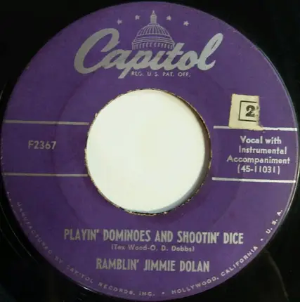 Ramblin' Jimmie Dolan - Playin' Dominoes And Shootin' Dice / Memories And Heartaches