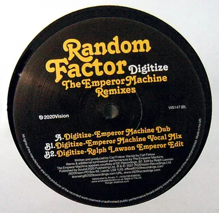 Random Factor - Digitize (The Emperor Machine Remixes)