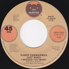 Randy VanWarmer - Just When I Needed You Most / Gotta Get Out Of Here