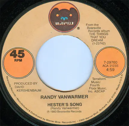 Randy Vanwarmer - The Things That You Dream