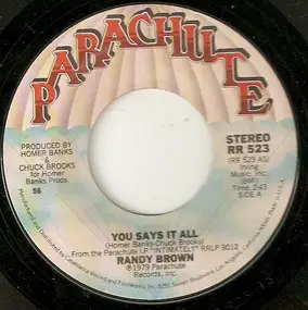 Randy Brown - You Says It All / Crazy 'Bout You Baby